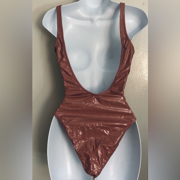 Mink Vinyl Clear Insert Swimsuit - Picture 3 of 3